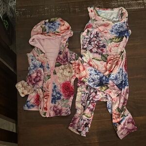 Posh Peanut Floral Matching Set in Pink, Blue, Green